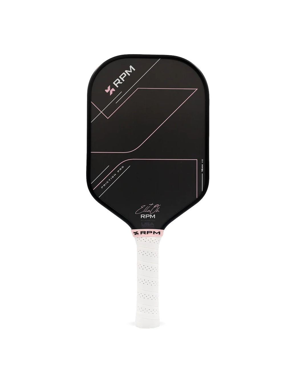 RPM Friction Pro V2 Ella Oh Pink 16mm Elongated Pickleball Paddle